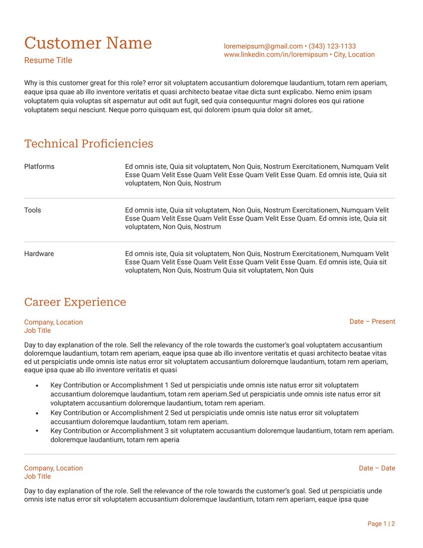 Πράγα resume template