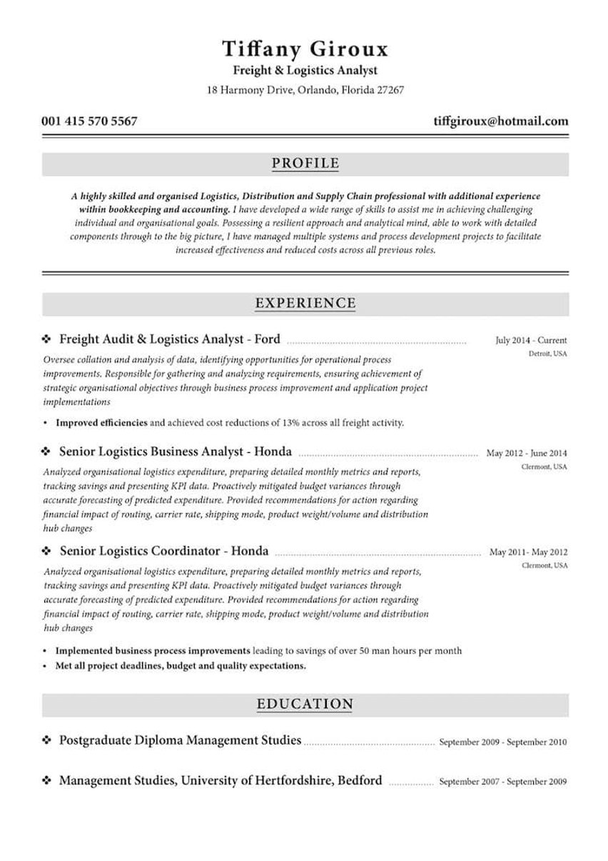 Σαντιάγο resume template